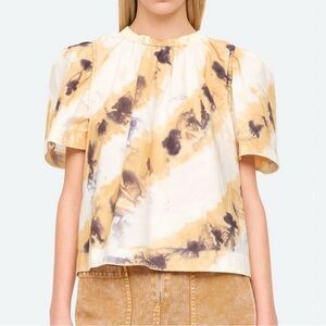 Sea New York Abstract Blouse in Cream and Black